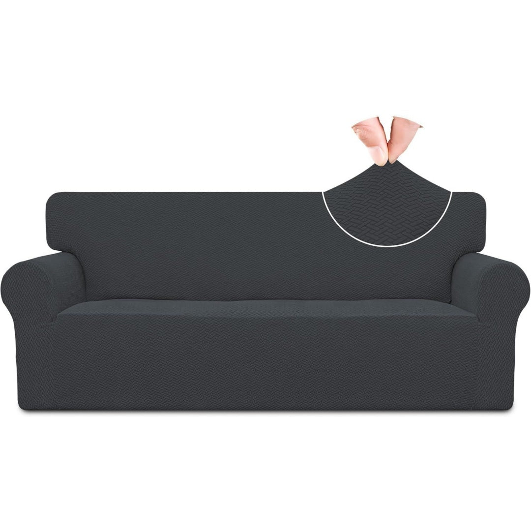 Divano confortevole grigio scuro reclinabile