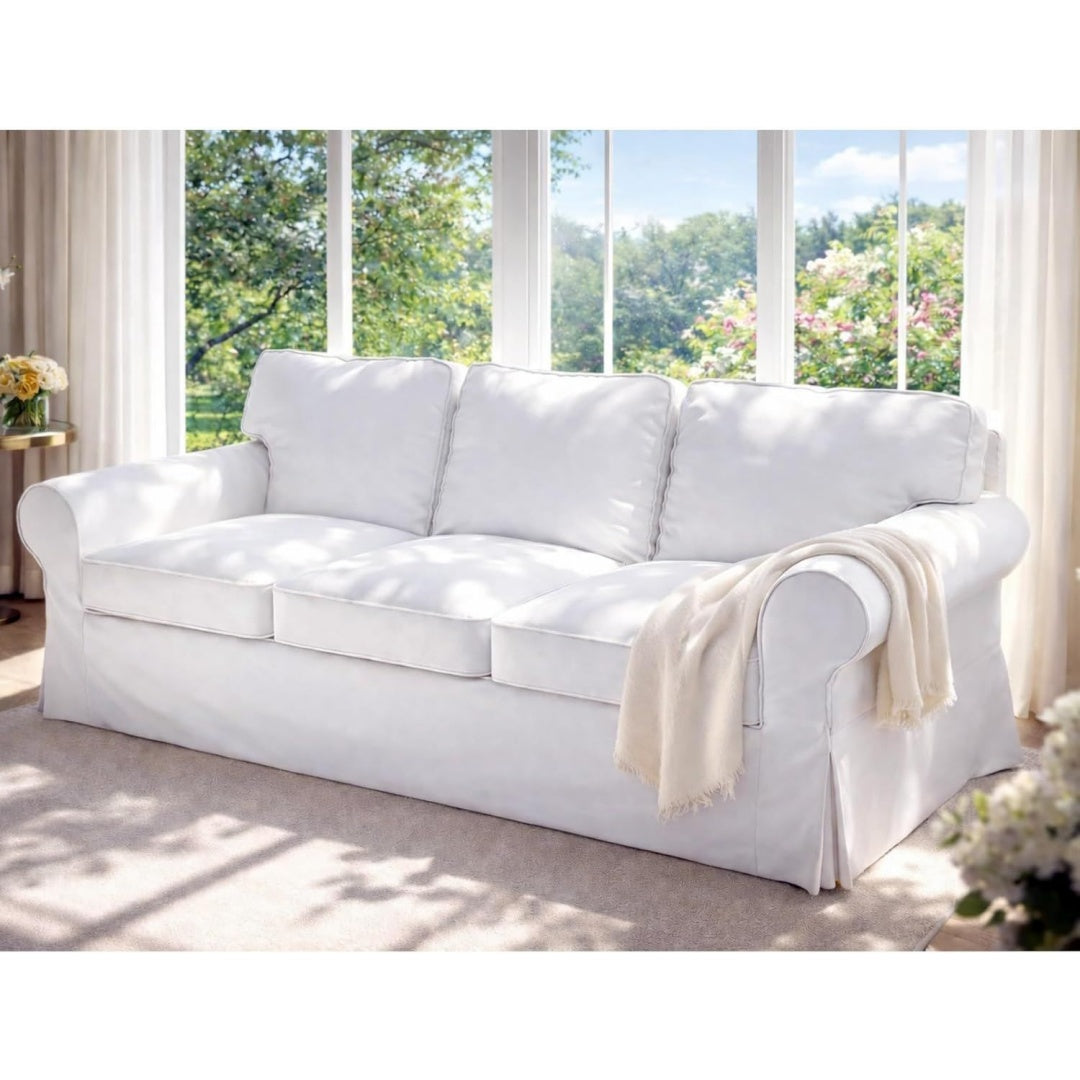 Divano confortevole Good Life Sostituzione Sofa Cover bianco