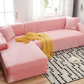 Divano confortevole con ante rivestimento in velluto rosa