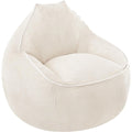 Pouf da soggiorno con ante rivestimento in velluto beige