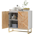 Credenza da soggiorno in MDF struttura in metallo bianco