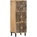Credenza da soggiorno con ante in legno massello naturale