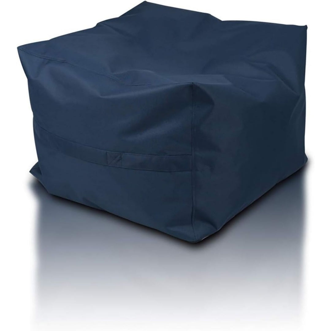 Pouf multifunzione con ante rivestimento in tessuto nero