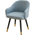 Seduta lounge con braccioli rivestimento in tessuto blu