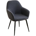 Seduta lounge nero con ante rivestimento in tessuto