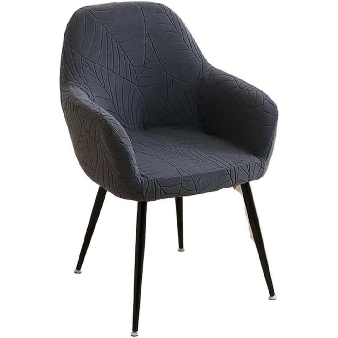 Seduta lounge nero con ante rivestimento in tessuto