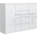 Arredo per soggiorno bianco con vano contenitore