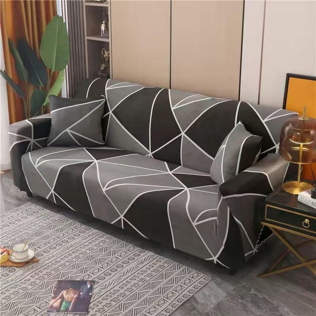 Divano confortevole rivestimento in tessuto stile vintage nero