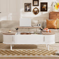 Tavolino da salotto con ante scorrevoli con ante oro